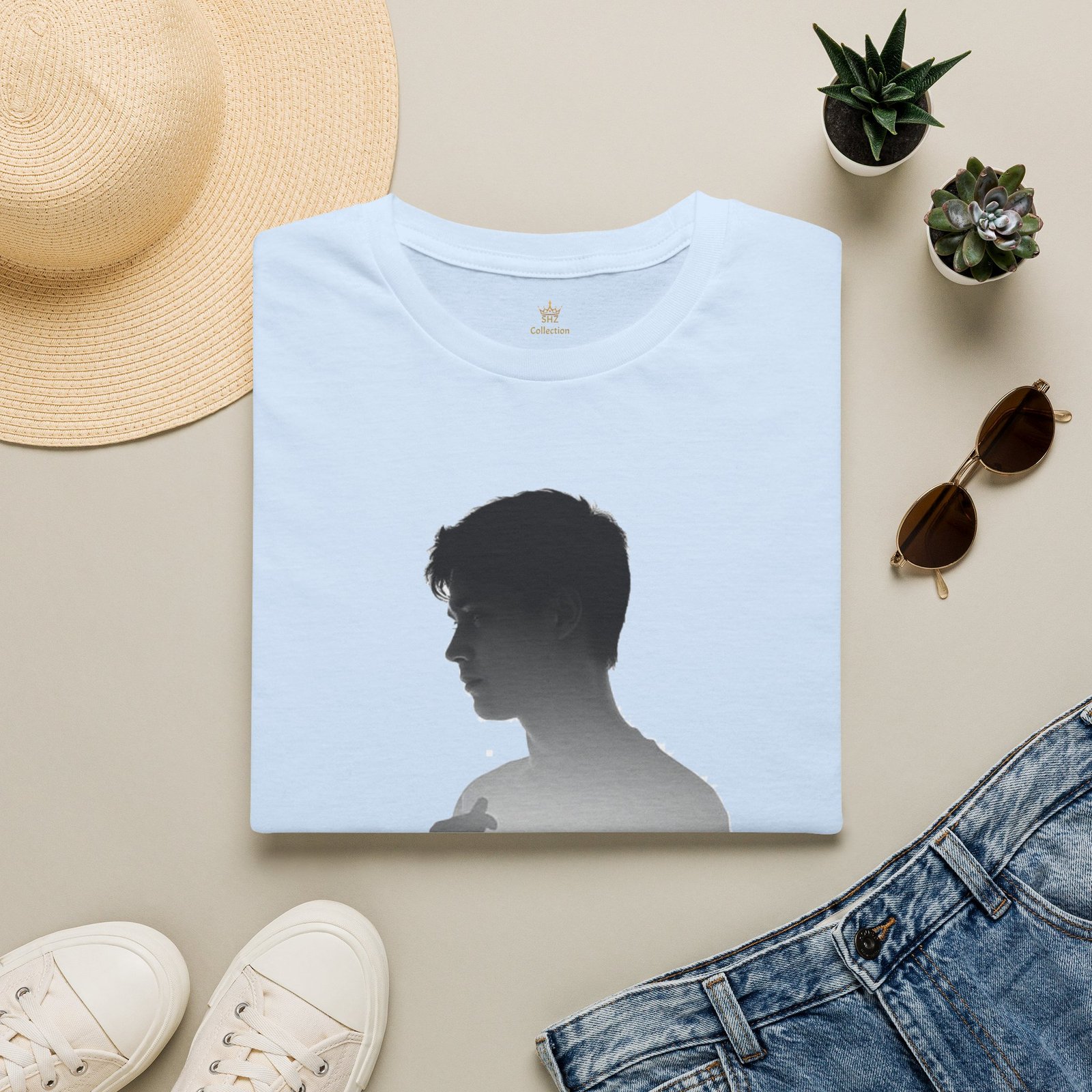 Silhouette Forest T-Shirt — Double Exposure Portrait Tee for Nature Lovers - Image 52