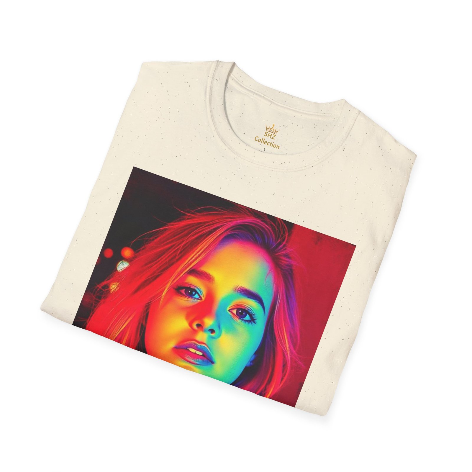 Rainbow Portrait T‑Shirt — Colorful Neon Face Art Tee - Image 32
