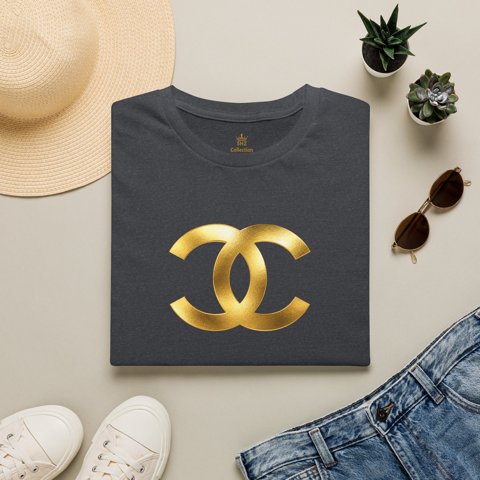 Gold The Double-C (Chanel Lock-Up) T-Shirt - Image 52