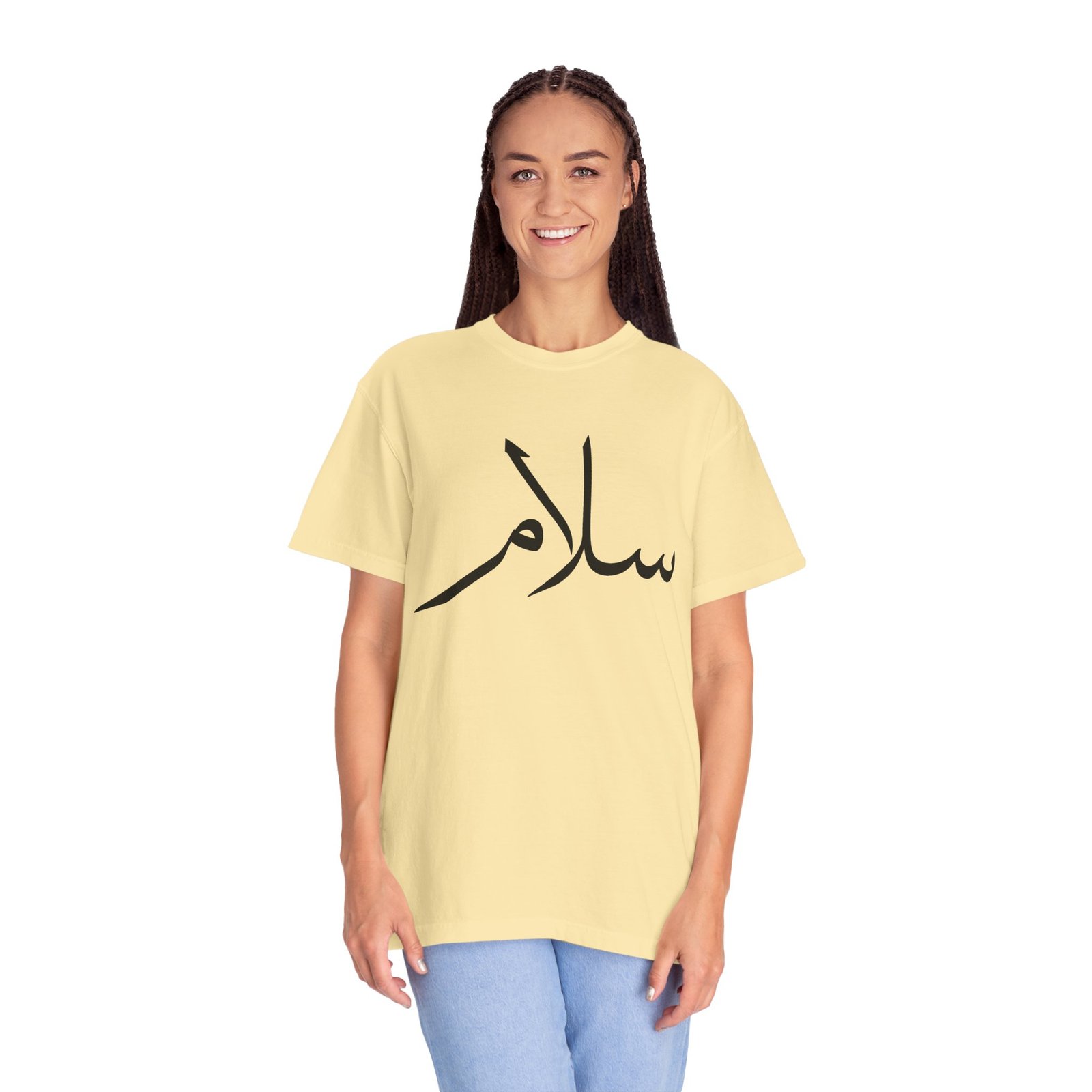 Salaam Script T-Shirt — Minimal Arabic Calligraphy Tee - Image 29