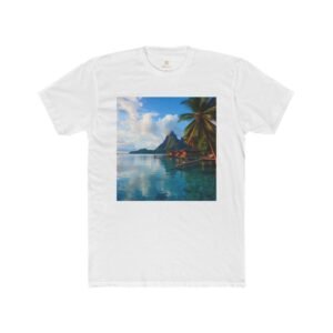 Tropical Beach Graphic Tee — Paradise Palm Island Photo Shirt