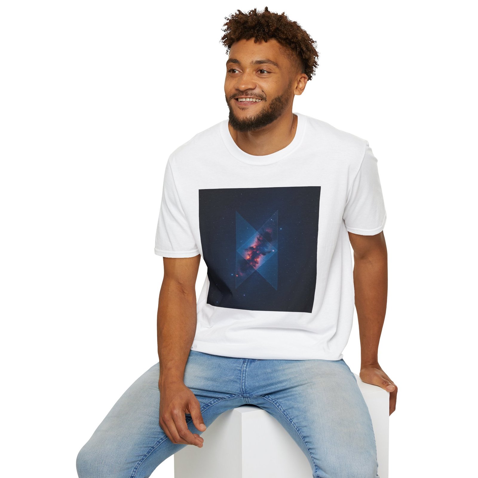 Galaxy Triangle Graphic T-Shirt — Cosmic Nebula Print - Image 12