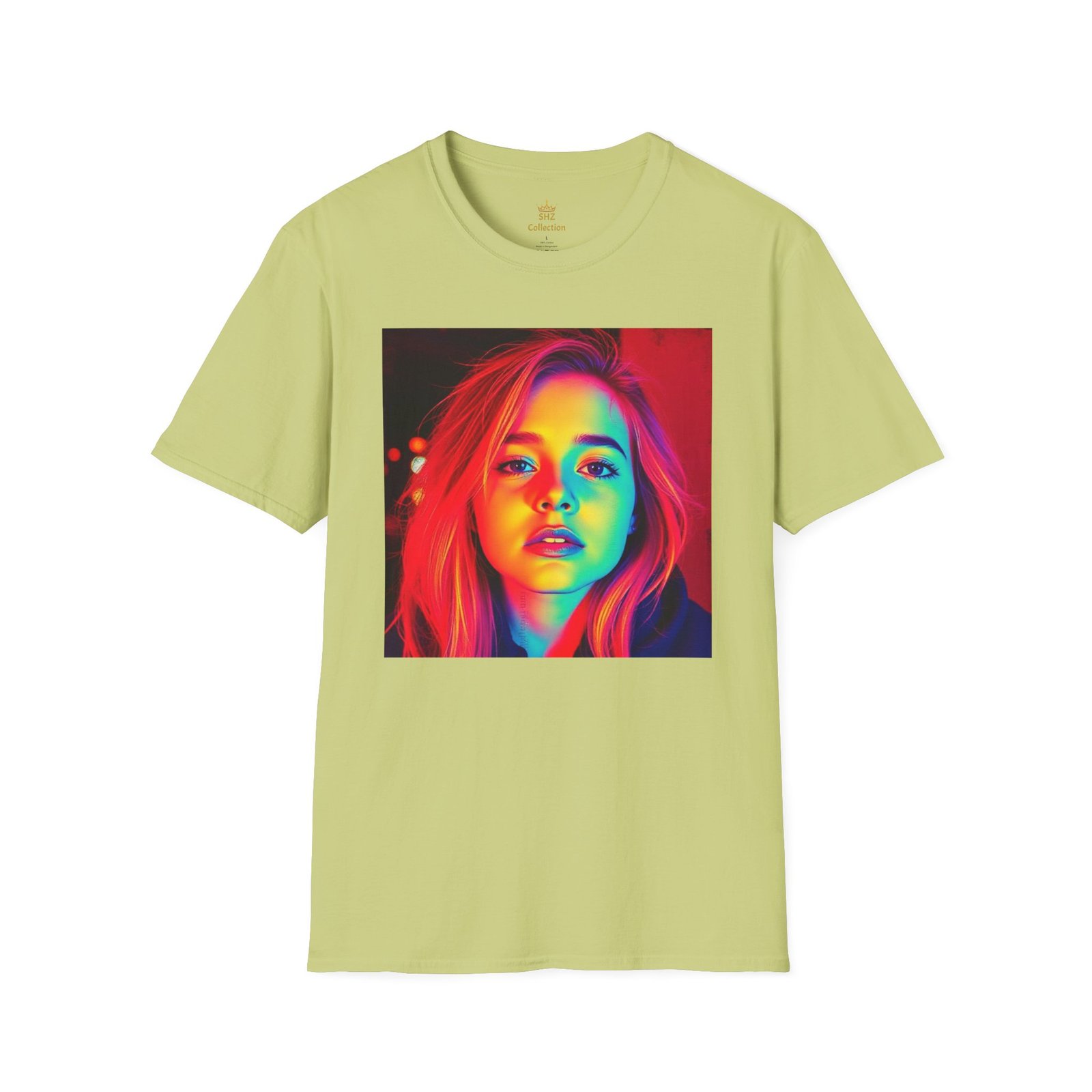 Rainbow Portrait T‑Shirt — Colorful Neon Face Art Tee - Image 36