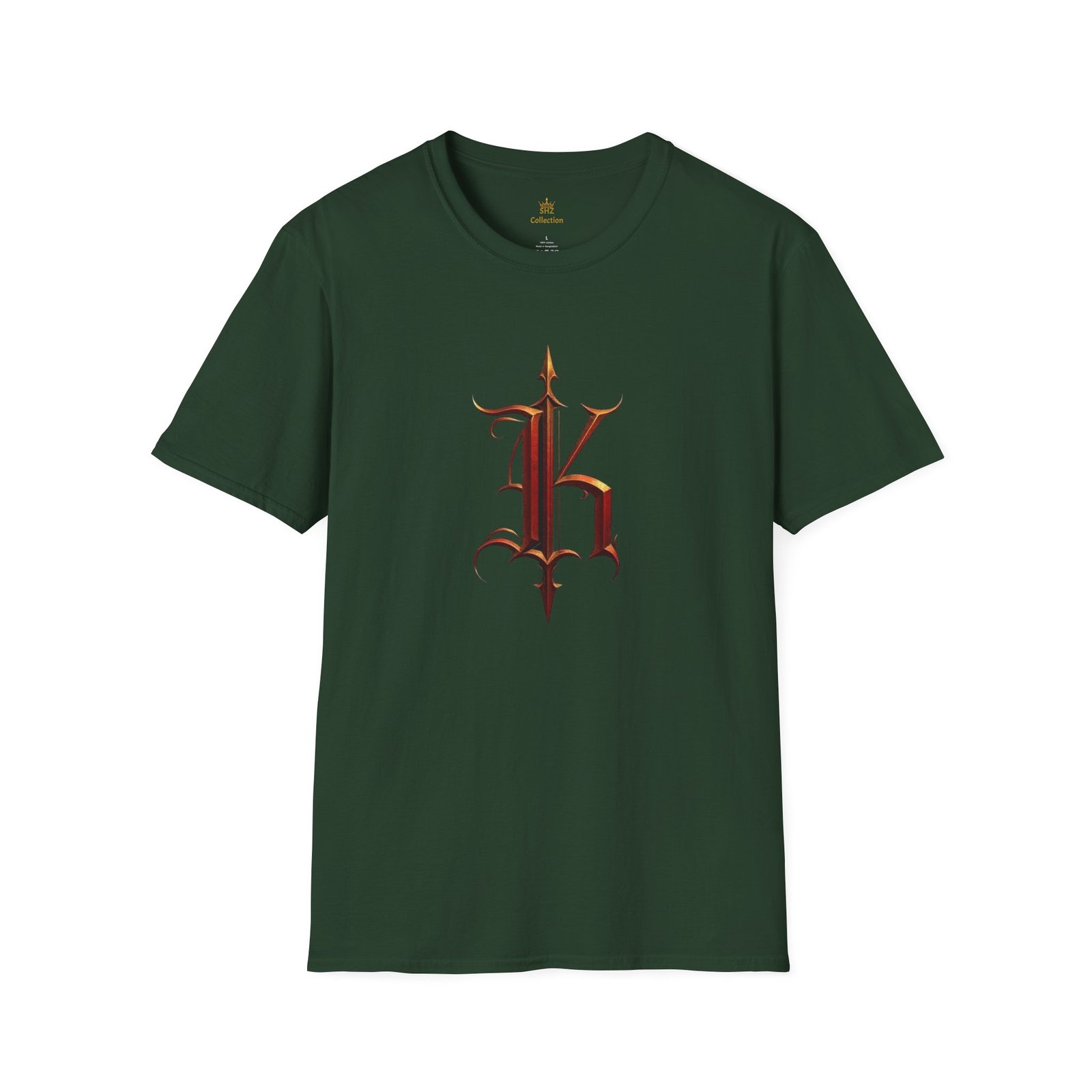 Gothic Letter K T-Shirt — Vintage Dark Monogram Tee - Image 33