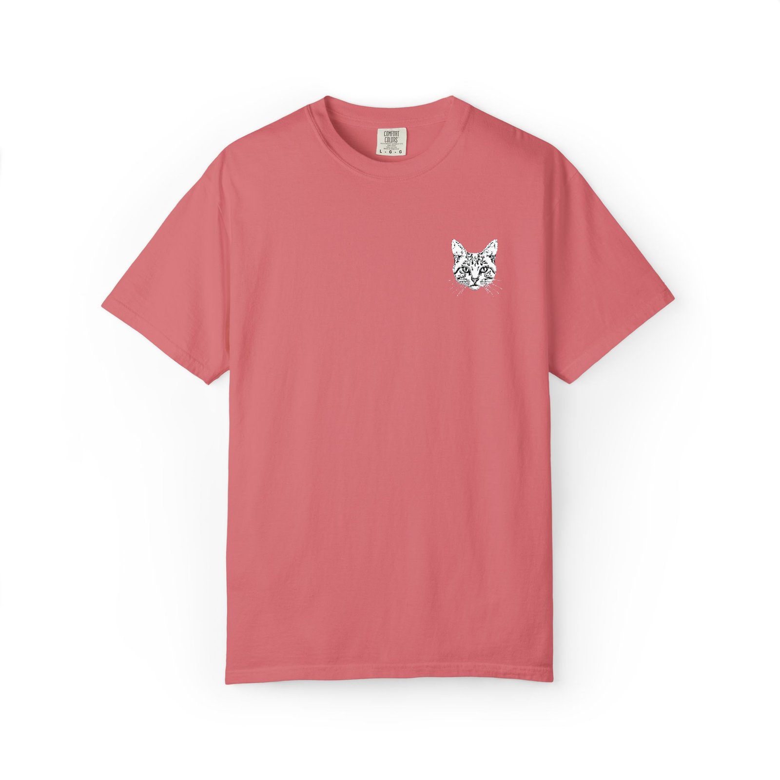 Minimal Cat Pocket T-Shirt — Cute White Graphic Tee - Image 73
