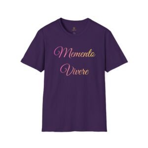 Memento Vivere Tee — Inspirational Pastel Script T-Shirt