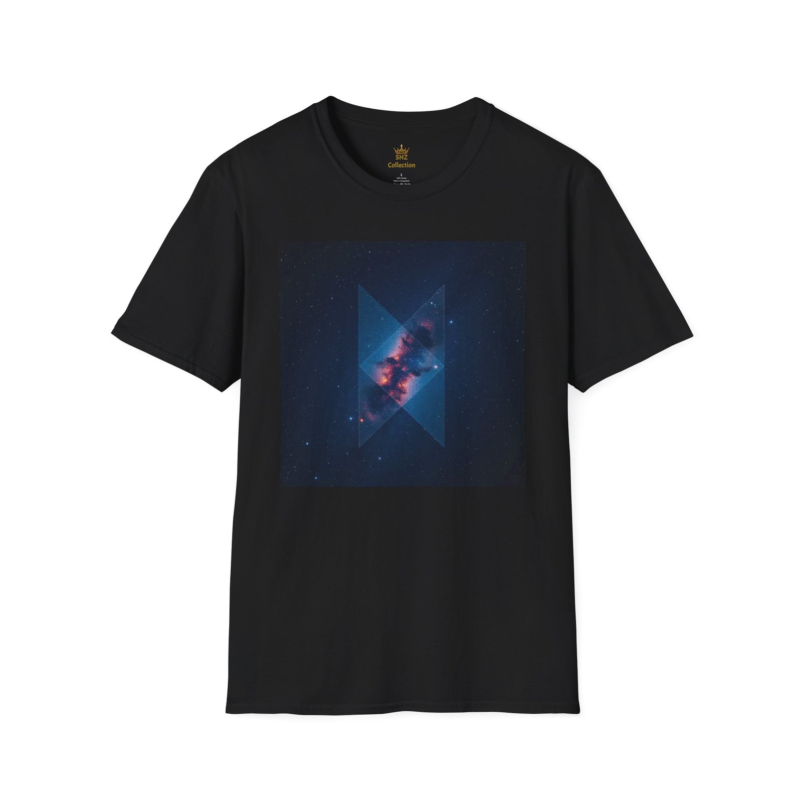 Galaxy Triangle Graphic T-Shirt — Cosmic Nebula Print