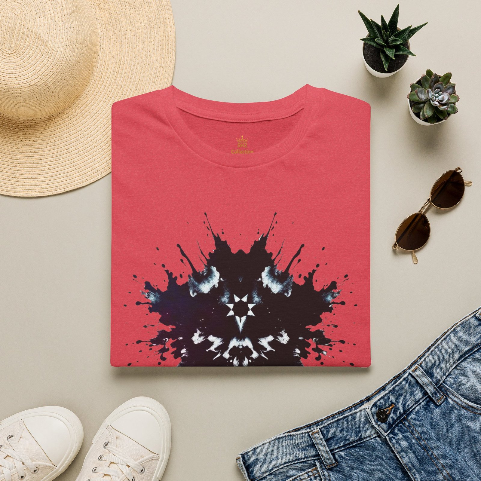 Inkblot Graphic T-Shirt — Rorschach Splash Art Tee - Image 92