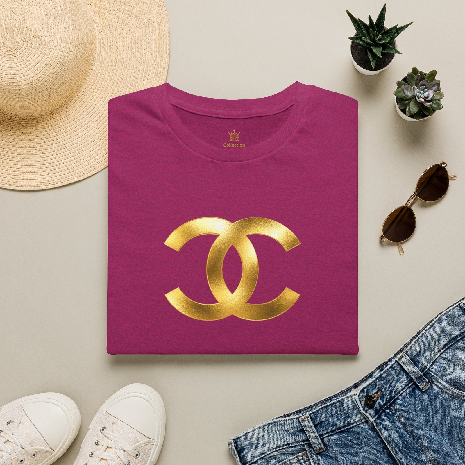 Gold The Double-C (Chanel Lock-Up) T-Shirt - Image 20