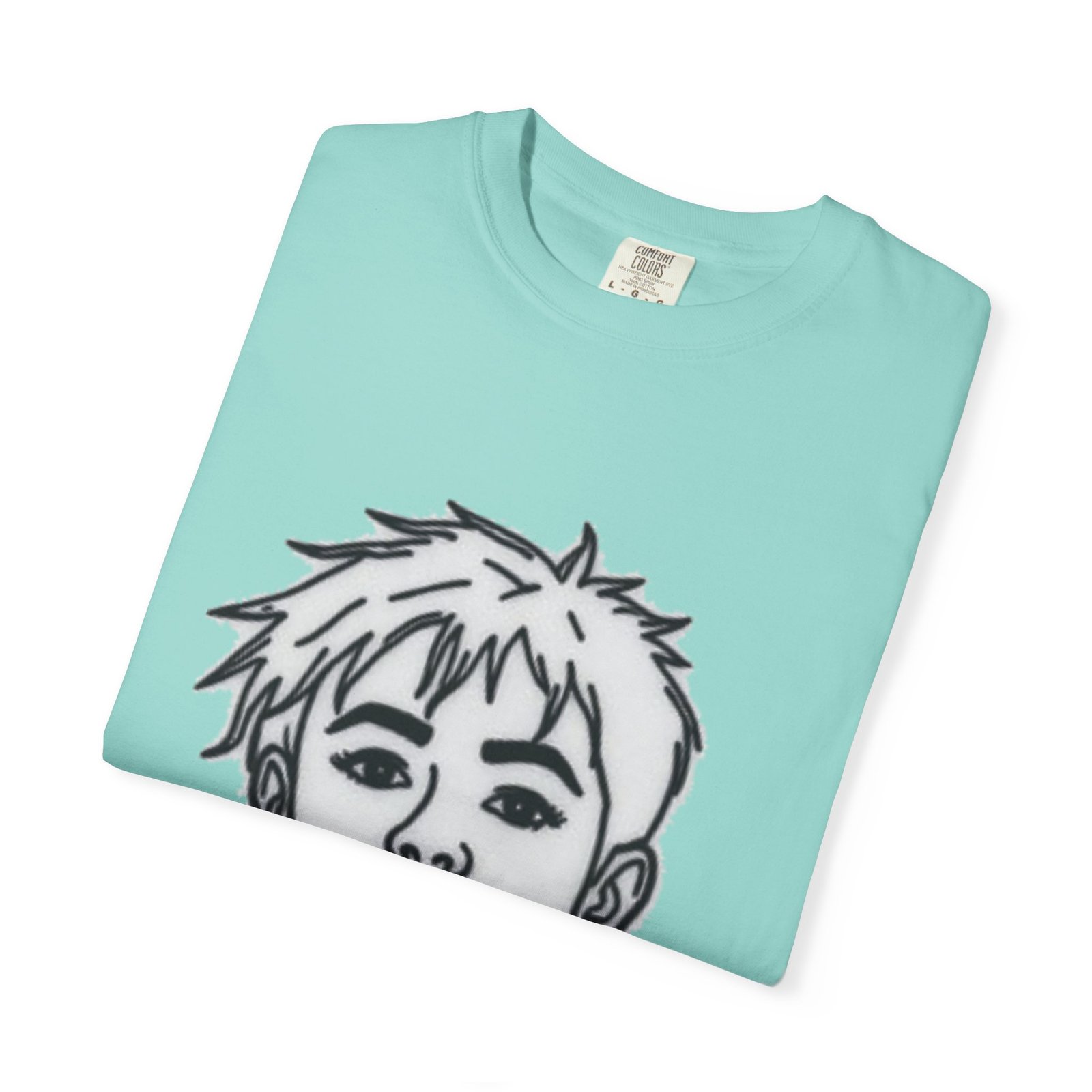 Minimal Line Art Face T-Shirt — Monochrome Portrait Tee - Image 39