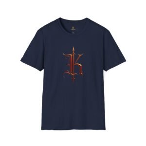 Gothic Letter K T-Shirt — Vintage Dark Monogram Tee