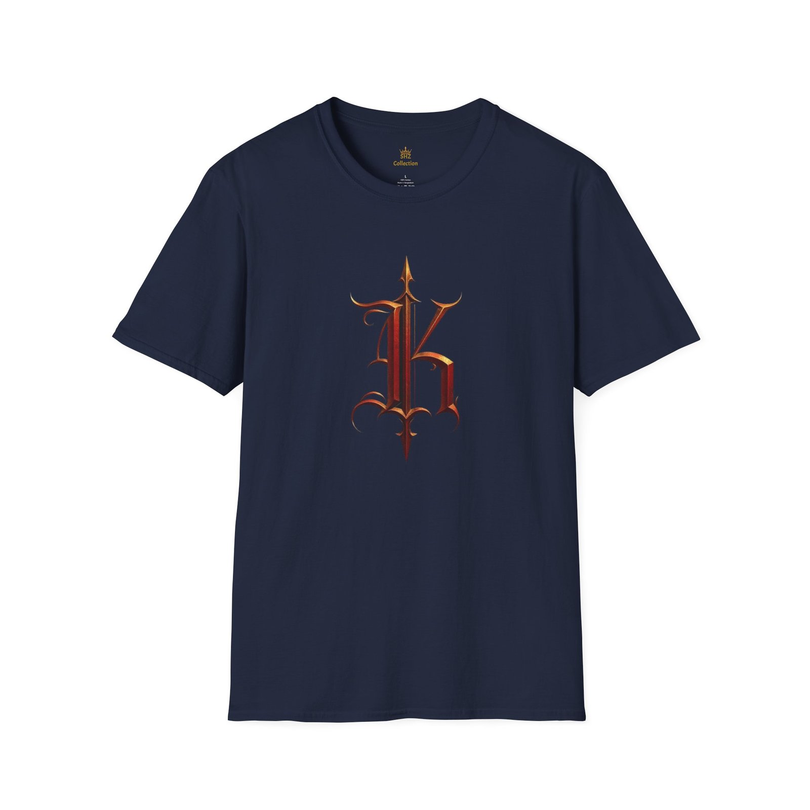 Gothic Letter K T-Shirt — Vintage Dark Monogram Tee