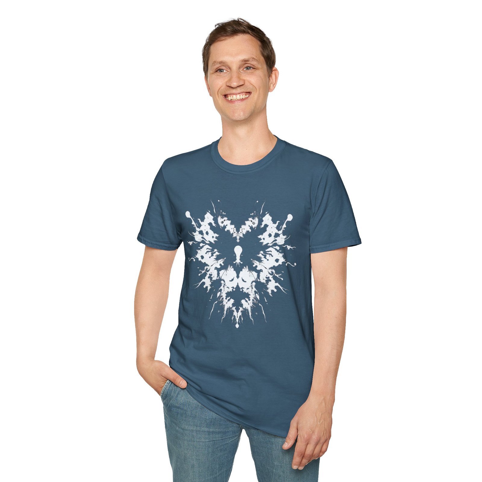 Inkblot Heart T‑Shirt — Symmetrical Rorschach Graphic Tee - Image 23