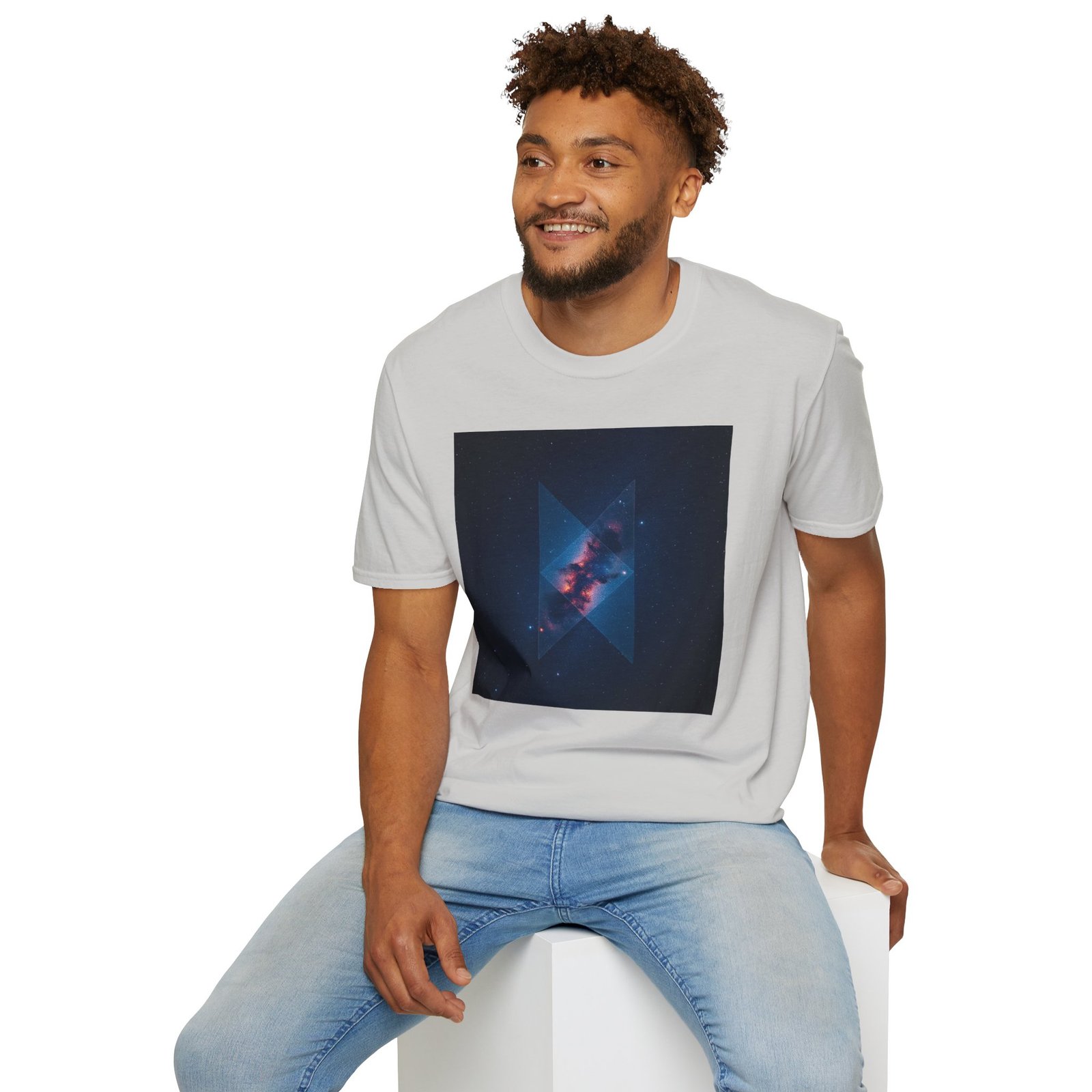 Galaxy Triangle Graphic T-Shirt — Cosmic Nebula Print - Image 19