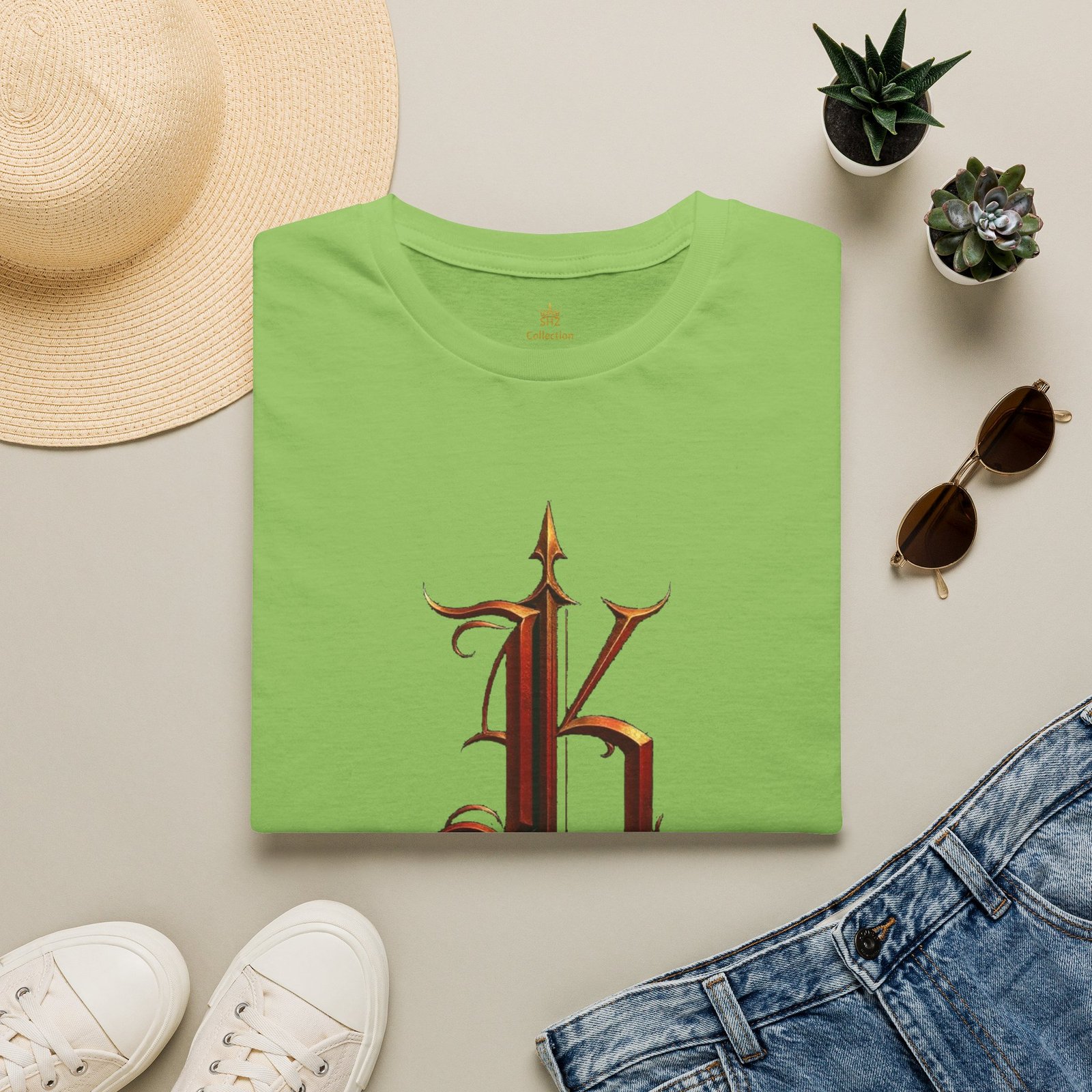 Gothic Letter K T-Shirt — Vintage Dark Monogram Tee - Image 28