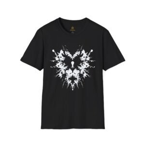 Inkblot Heart T‑Shirt — Symmetrical Rorschach Graphic Tee