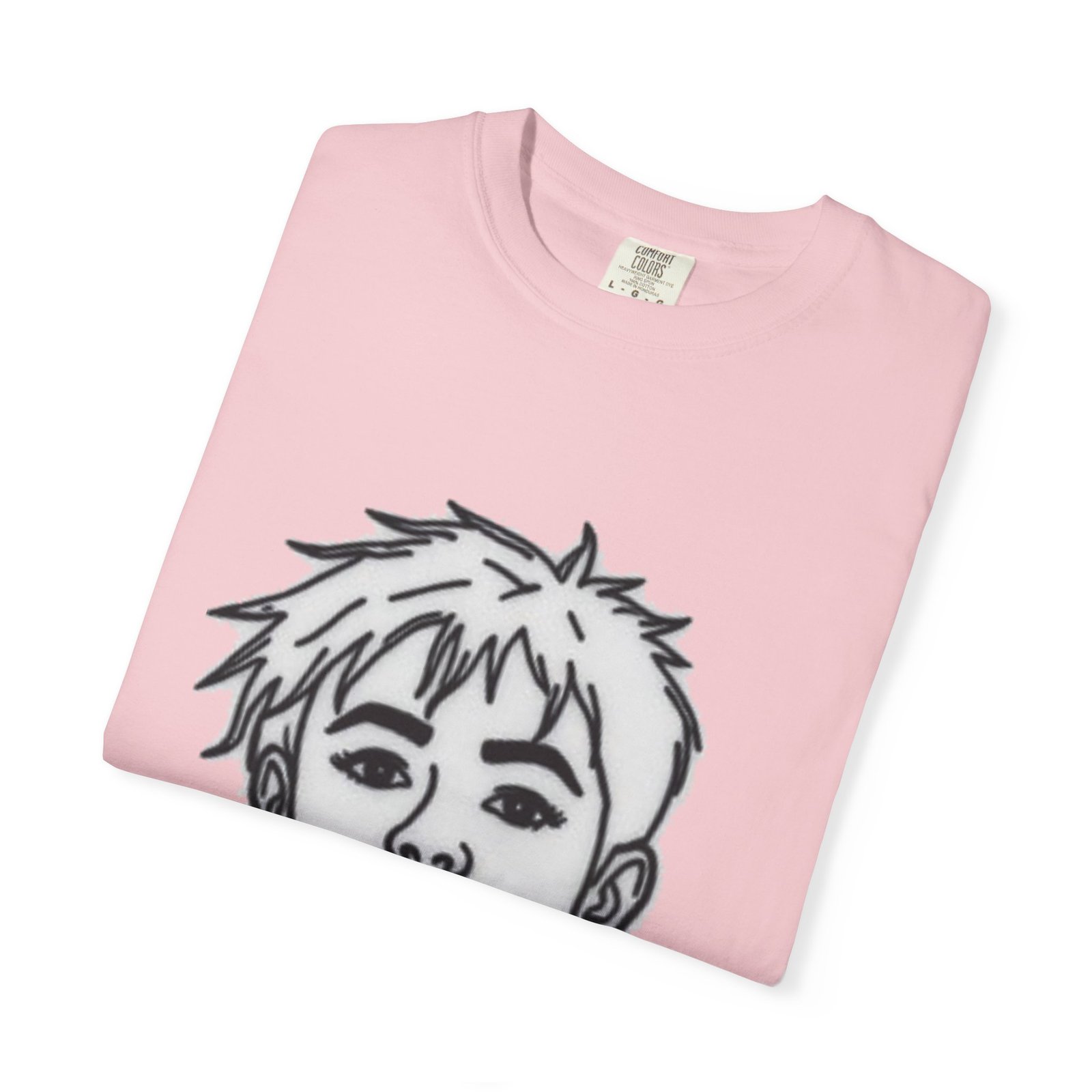 Minimal Line Art Face T-Shirt — Monochrome Portrait Tee - Image 75