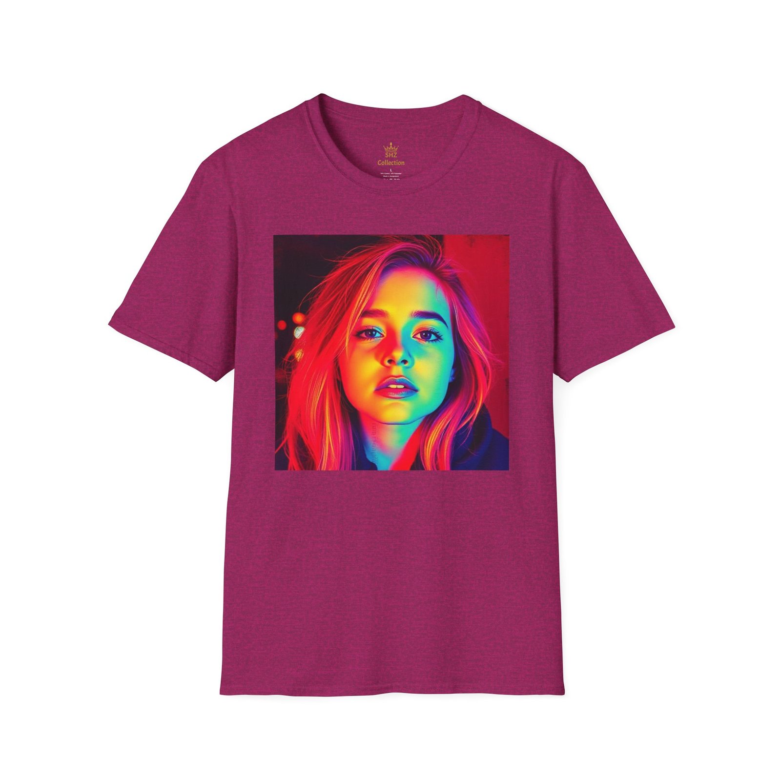 Rainbow Portrait T‑Shirt — Colorful Neon Face Art Tee - Image 43