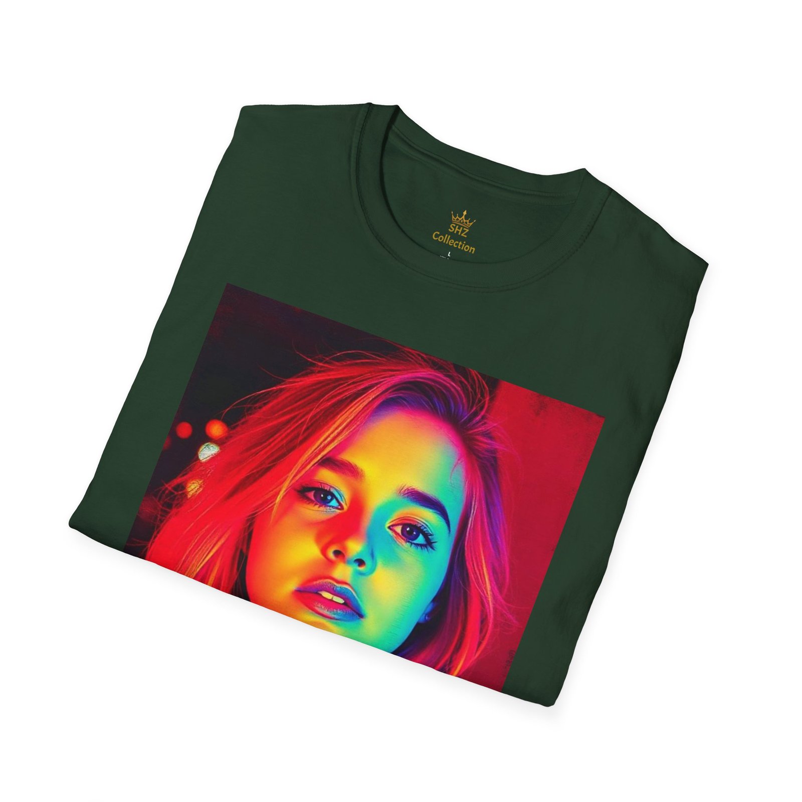 Rainbow Portrait T‑Shirt — Colorful Neon Face Art Tee - Image 53