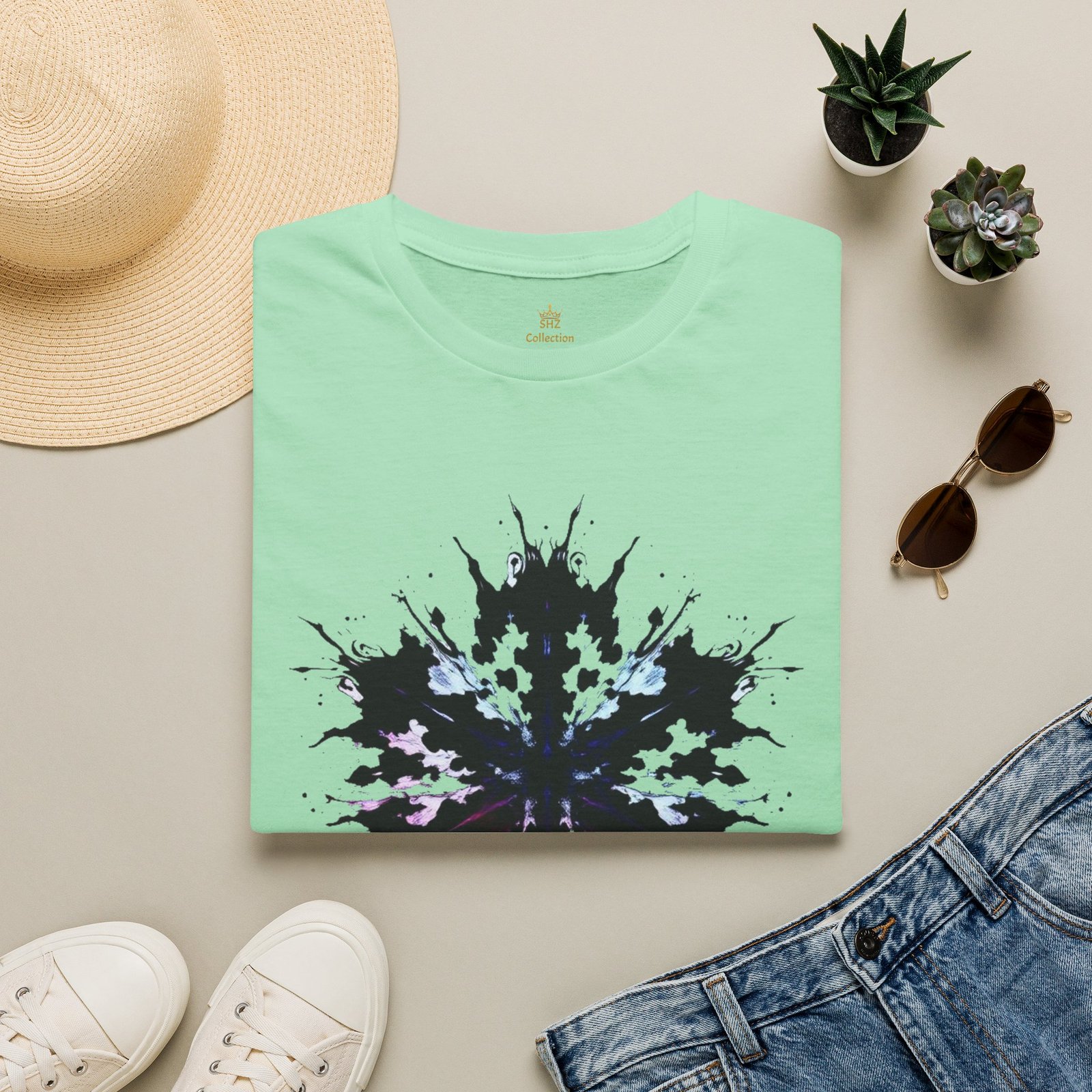 Rorschach Inkblot Graphic T-Shirt — Abstract Symmetry Tee - Image 44