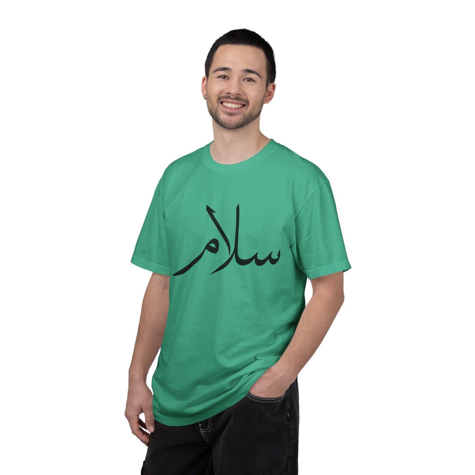 Salaam Script T-Shirt — Minimal Arabic Calligraphy Tee - Image 46