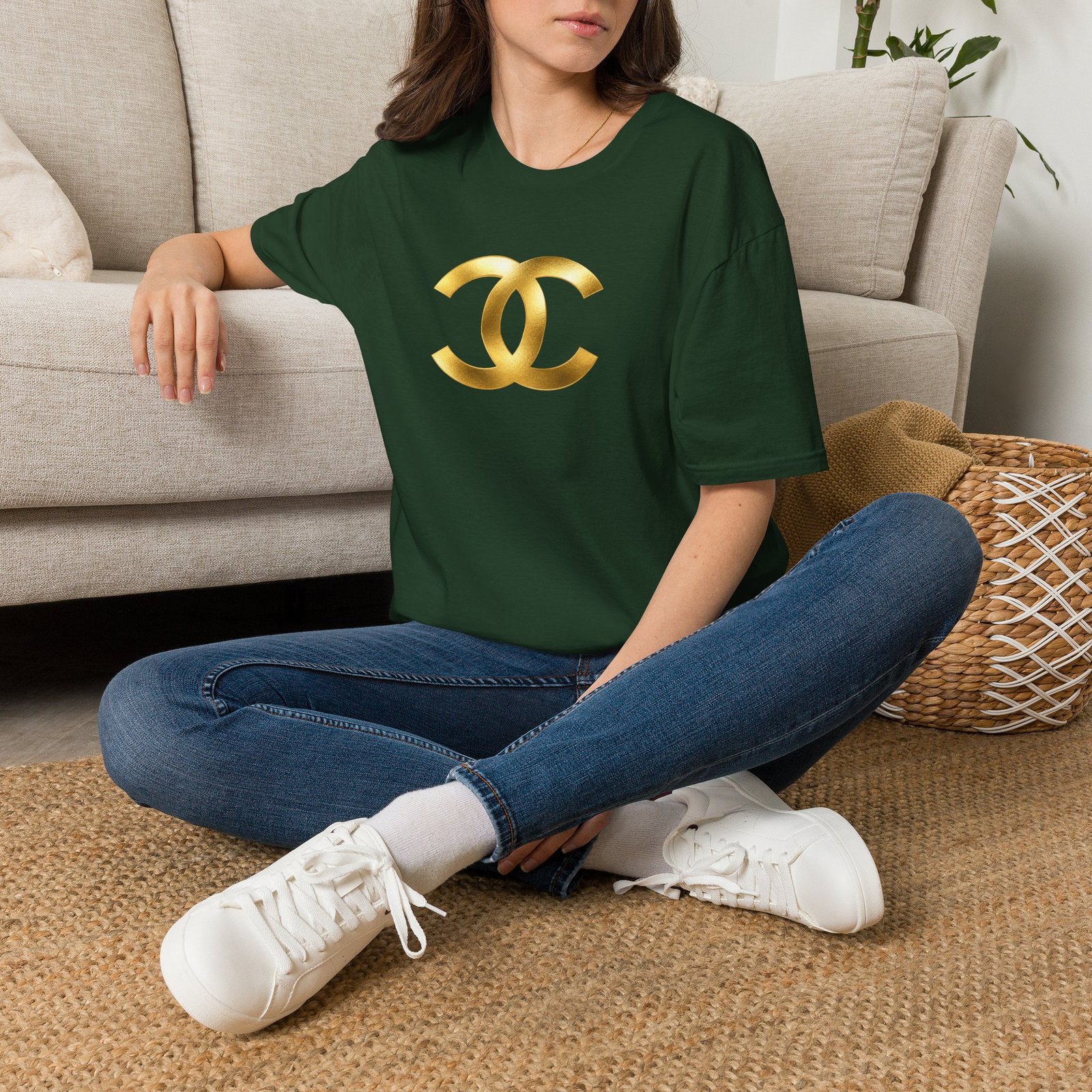 Gold The Double-C (Chanel Lock-Up) T-Shirt - Image 29
