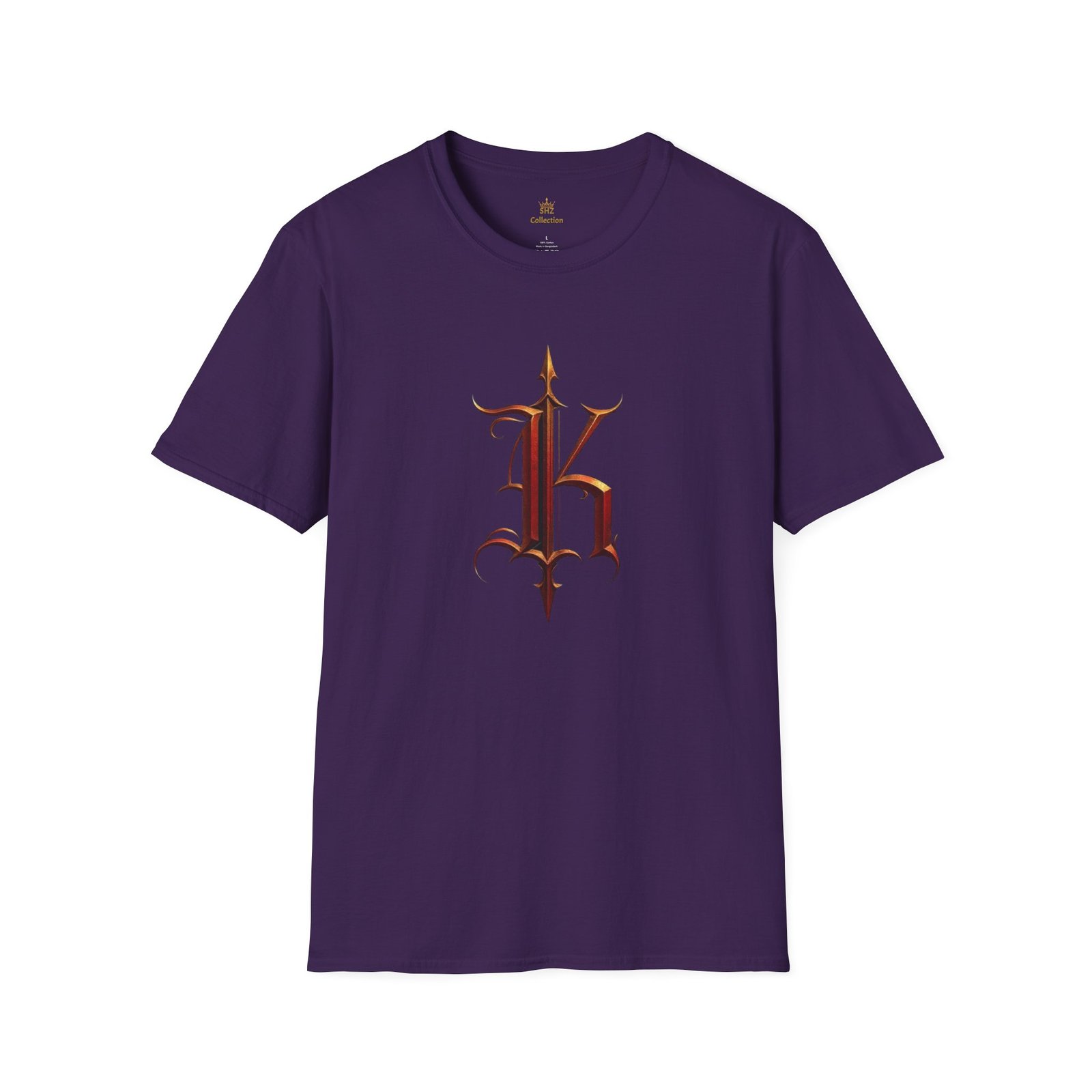Gothic Letter K T-Shirt — Vintage Dark Monogram Tee - Image 81