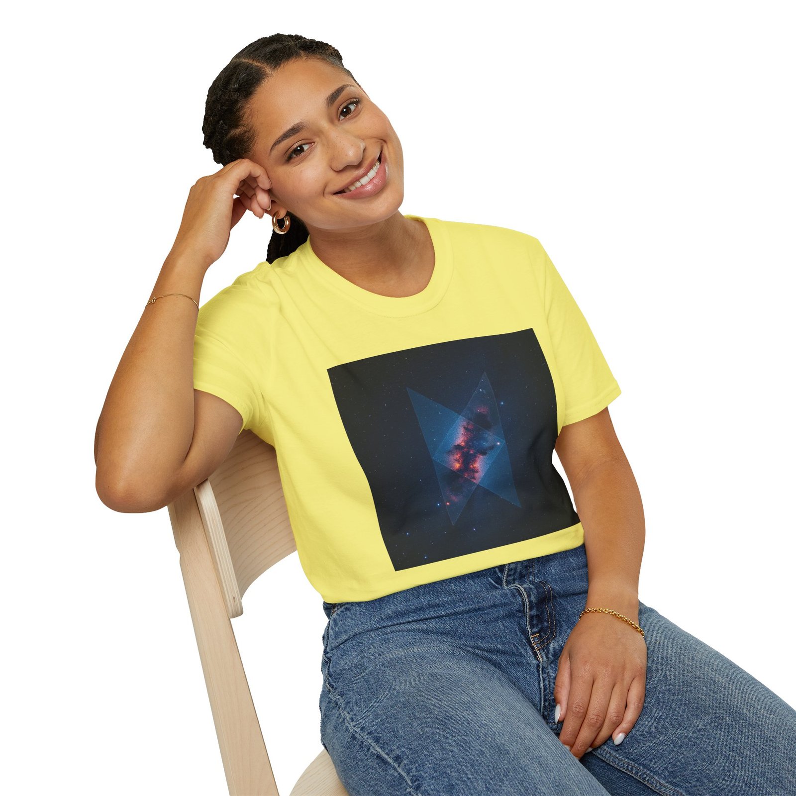 Galaxy Triangle Graphic T-Shirt — Cosmic Nebula Print - Image 34