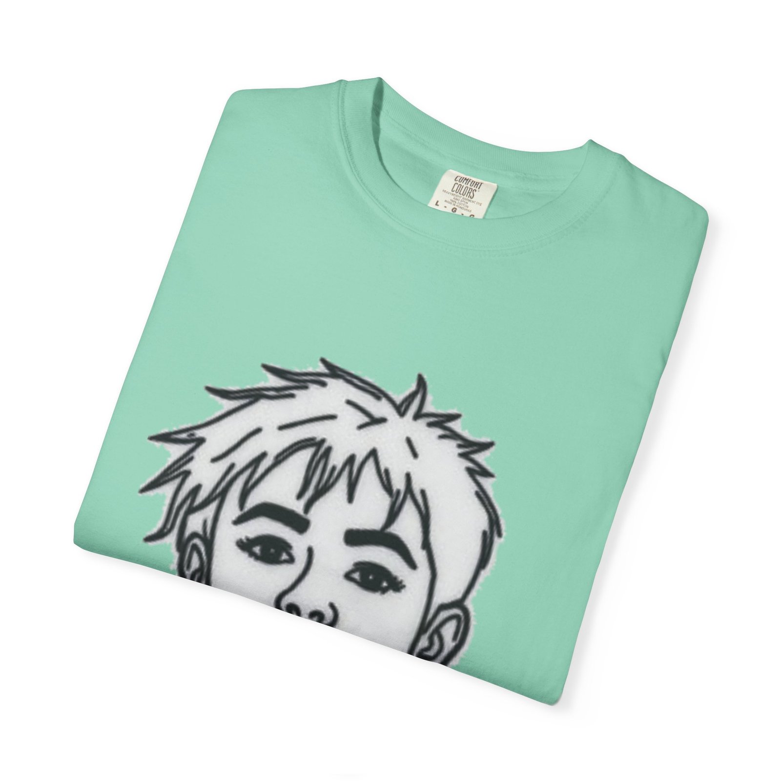 Minimal Line Art Face T-Shirt — Monochrome Portrait Tee - Image 33