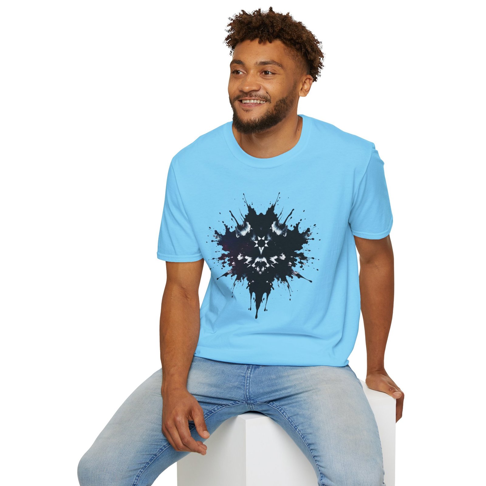 Inkblot Graphic T-Shirt — Rorschach Splash Art Tee - Image 63