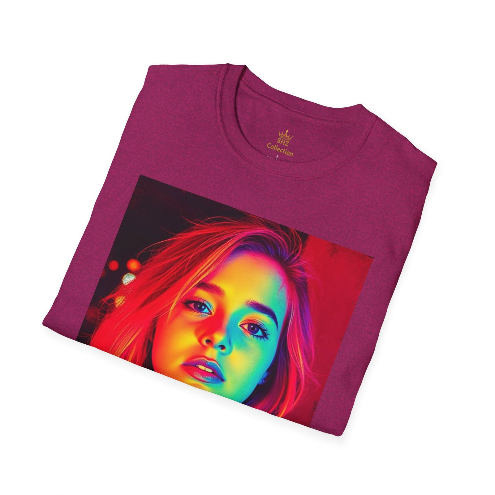 Rainbow Portrait T‑Shirt — Colorful Neon Face Art Tee - Image 46