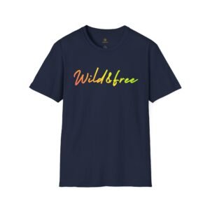 Wild & Free Gradient T-Shirt — Casual Boho Script Tee for Women