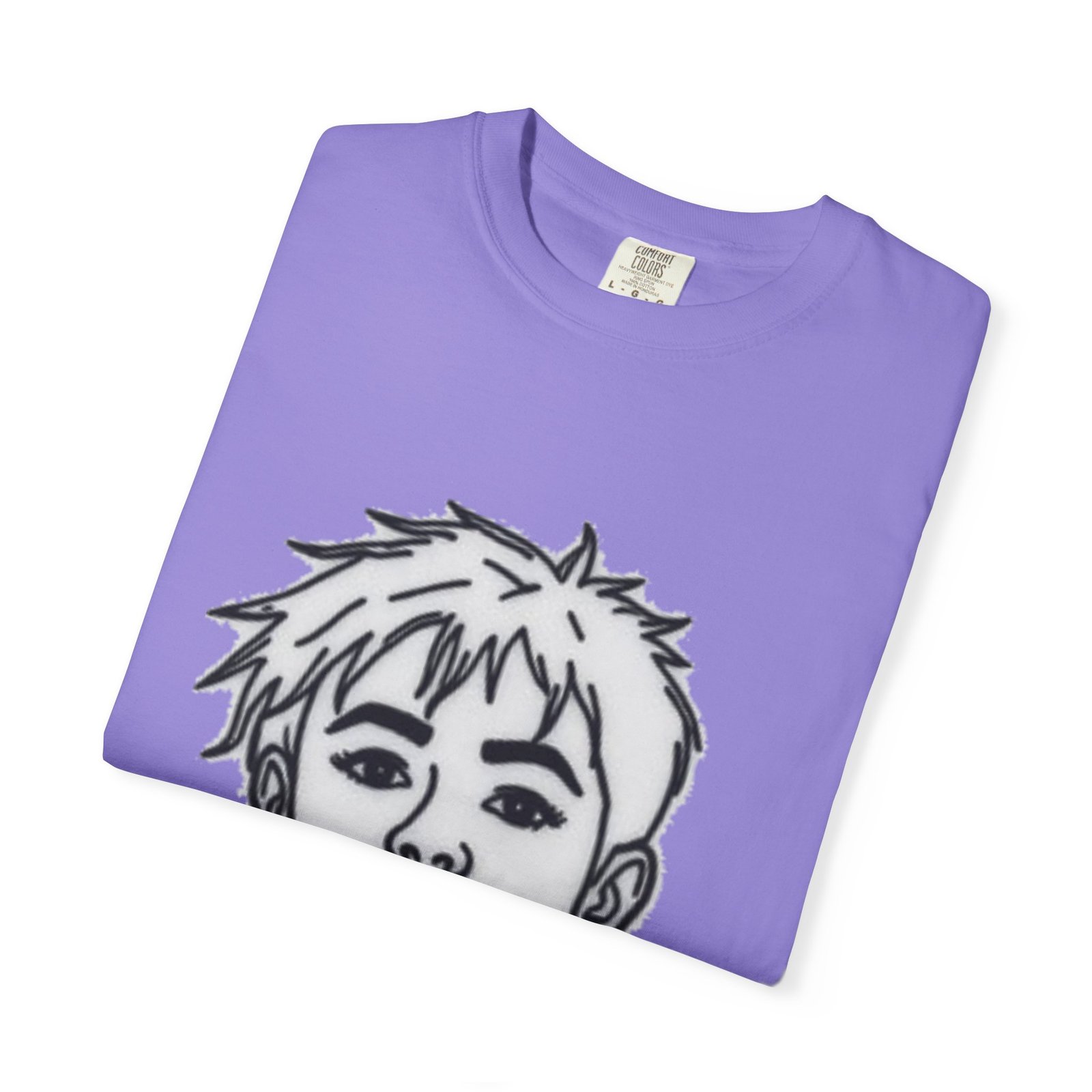 Minimal Line Art Face T-Shirt — Monochrome Portrait Tee - Image 63