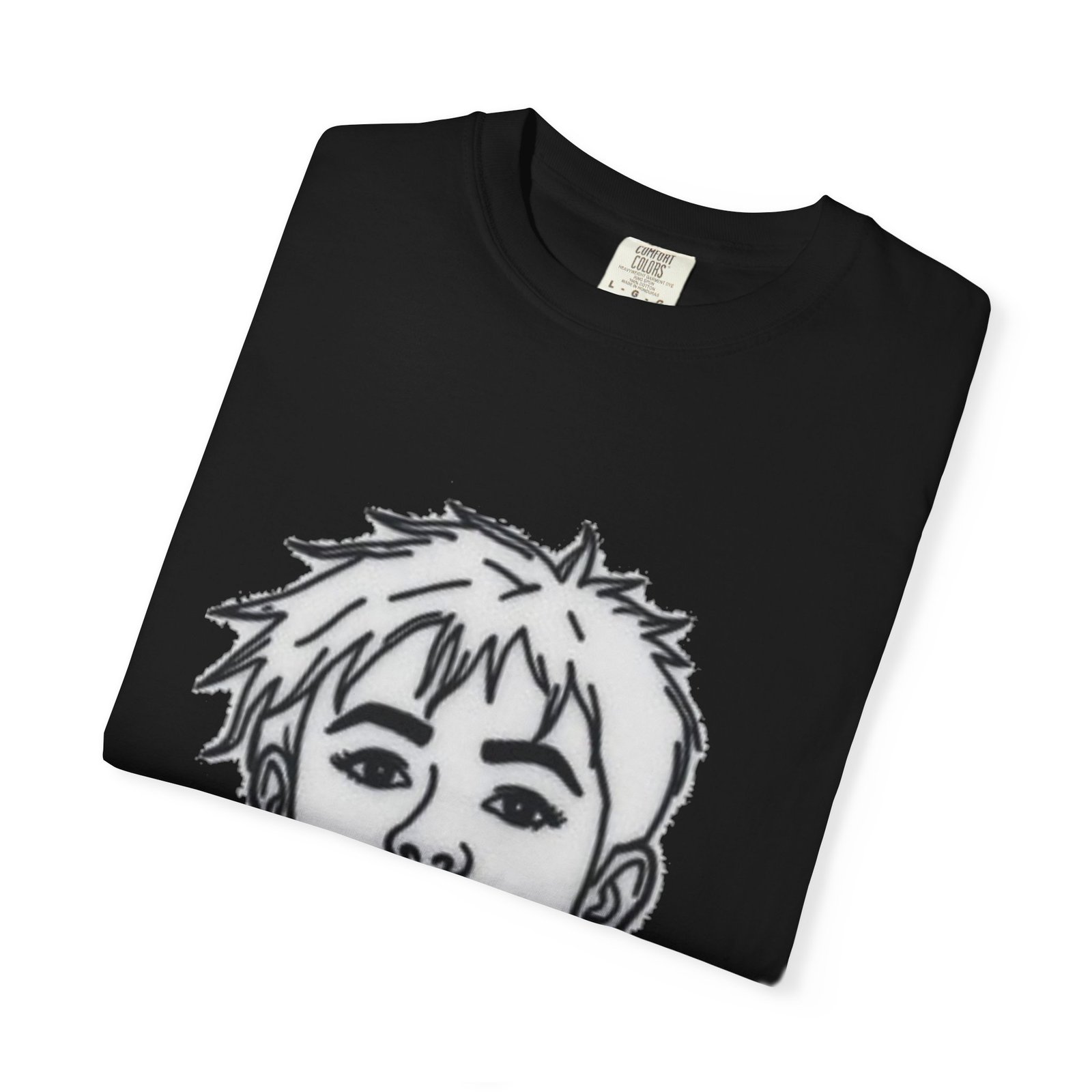 Minimal Line Art Face T-Shirt — Monochrome Portrait Tee - Image 57
