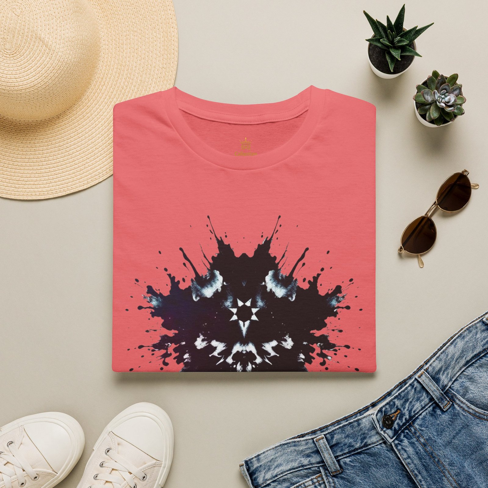 Inkblot Graphic T-Shirt — Rorschach Splash Art Tee - Image 12