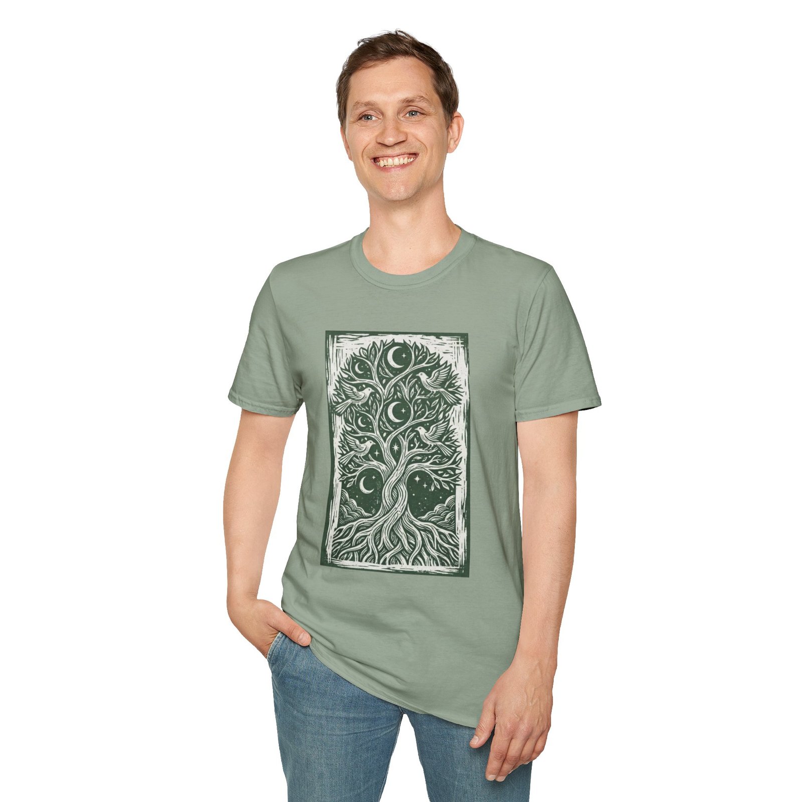 Tree of Life Moon T-Shirt — Celestial Botanical Graphic Tee - Image 31