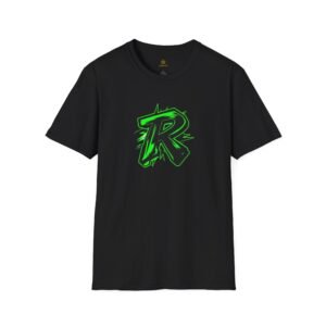 Graphic 'R' Logo T-Shirt — Neon Green Urban Streetwear Tee