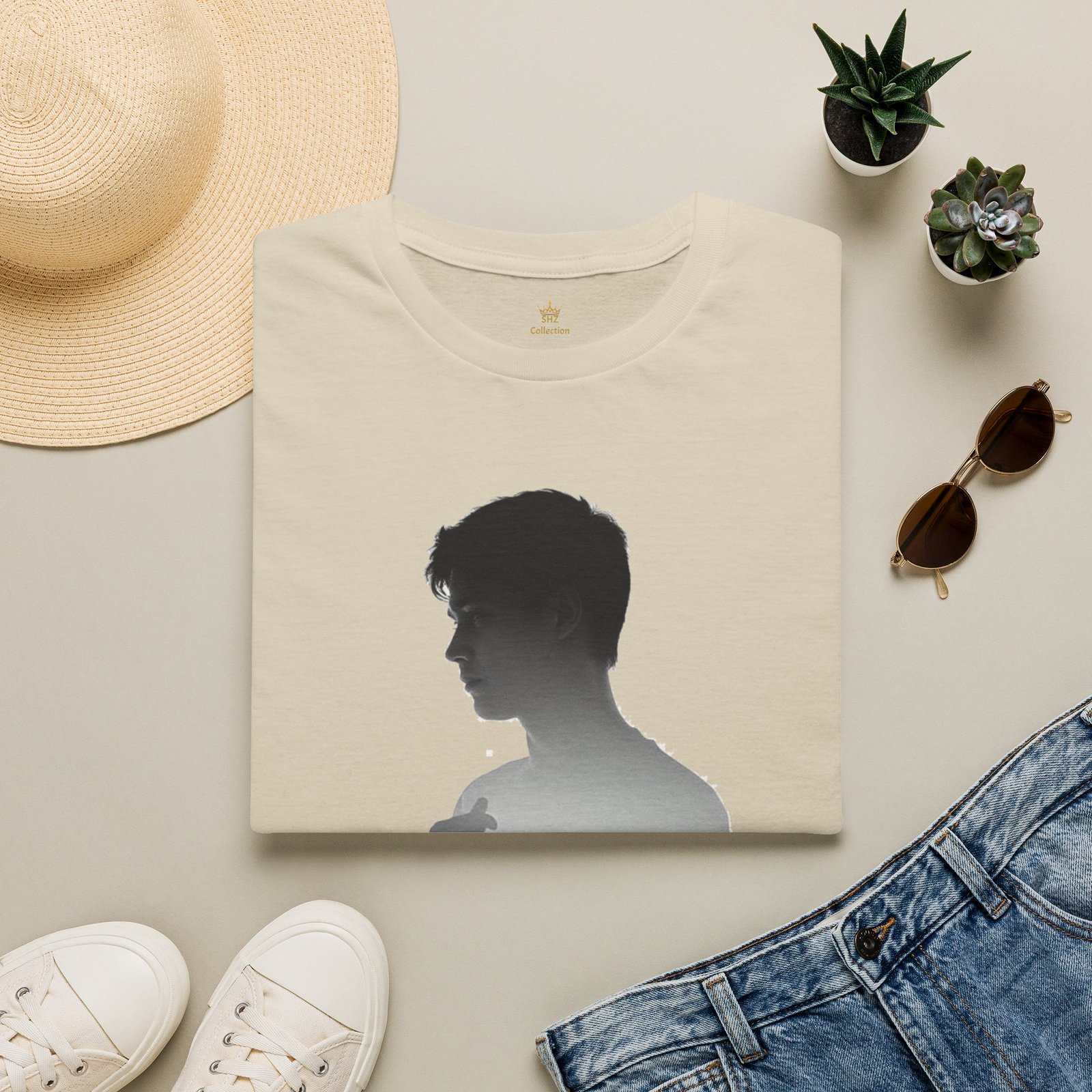 Silhouette Forest T-Shirt — Double Exposure Portrait Tee for Nature Lovers - Image 20