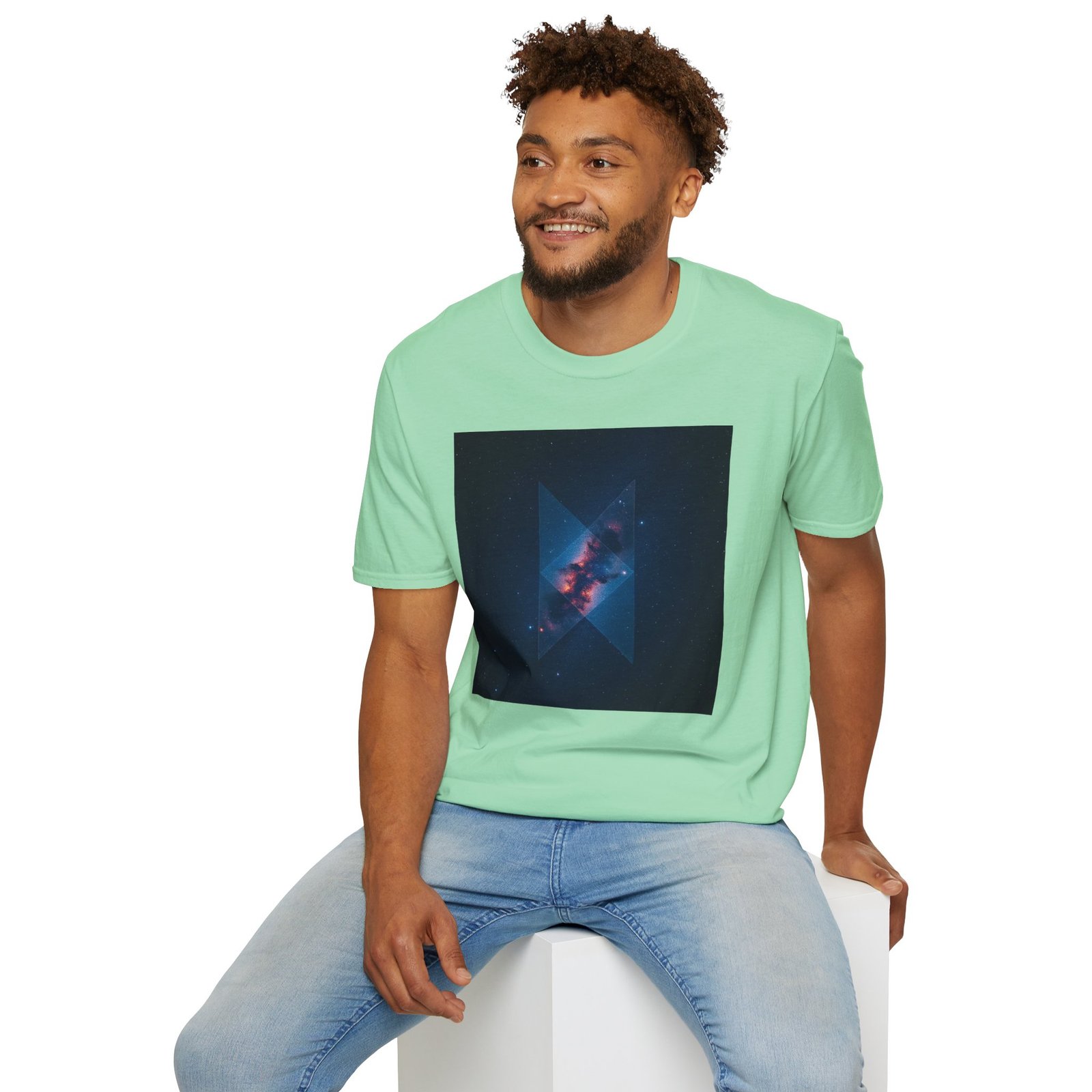 Galaxy Triangle Graphic T-Shirt — Cosmic Nebula Print - Image 40