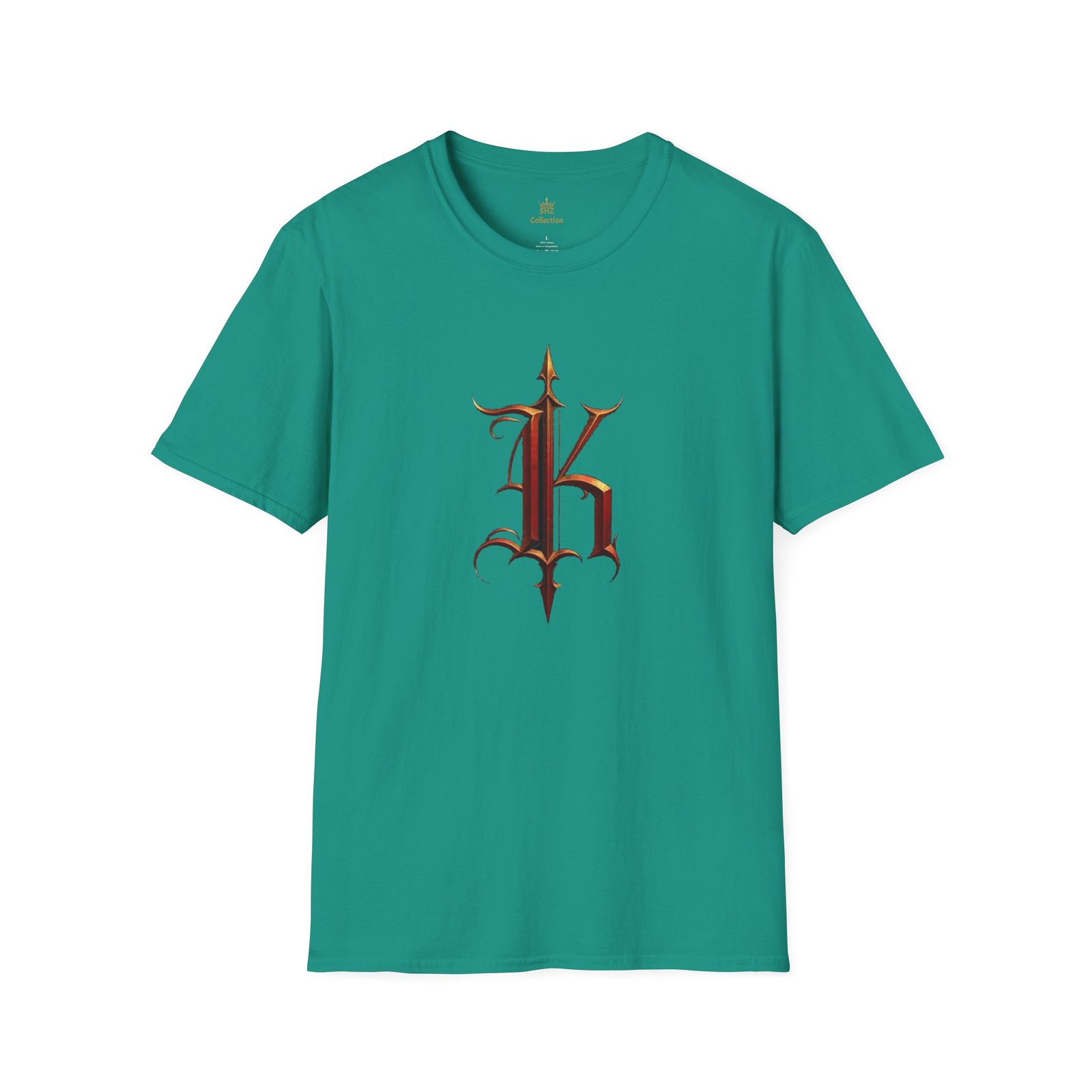 Gothic Letter K T-Shirt — Vintage Dark Monogram Tee - Image 49