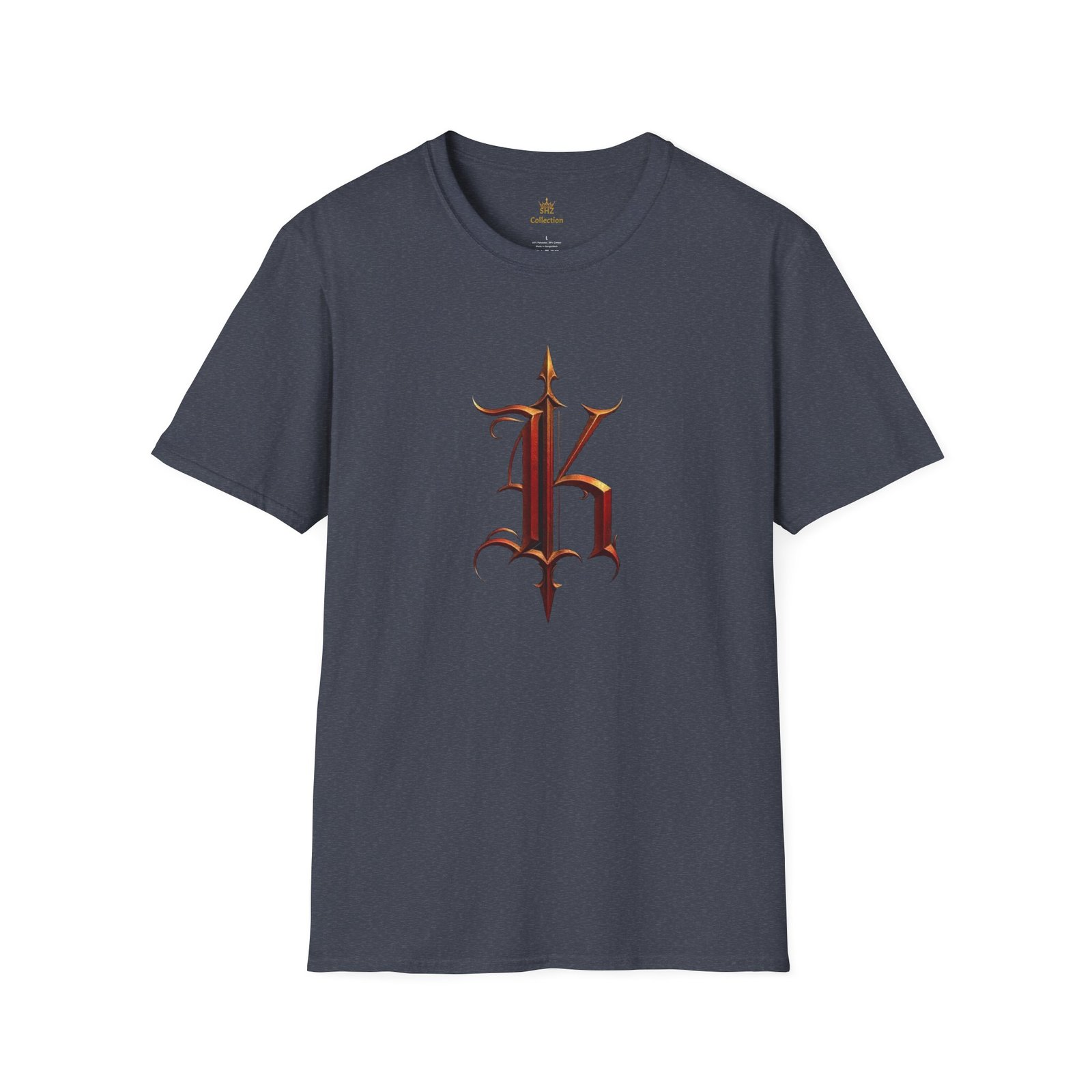 Gothic Letter K T-Shirt — Vintage Dark Monogram Tee - Image 73