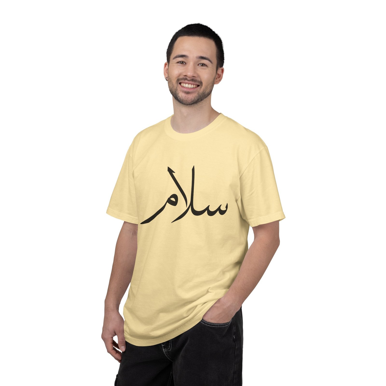 Salaam Script T-Shirt — Minimal Arabic Calligraphy Tee - Image 28