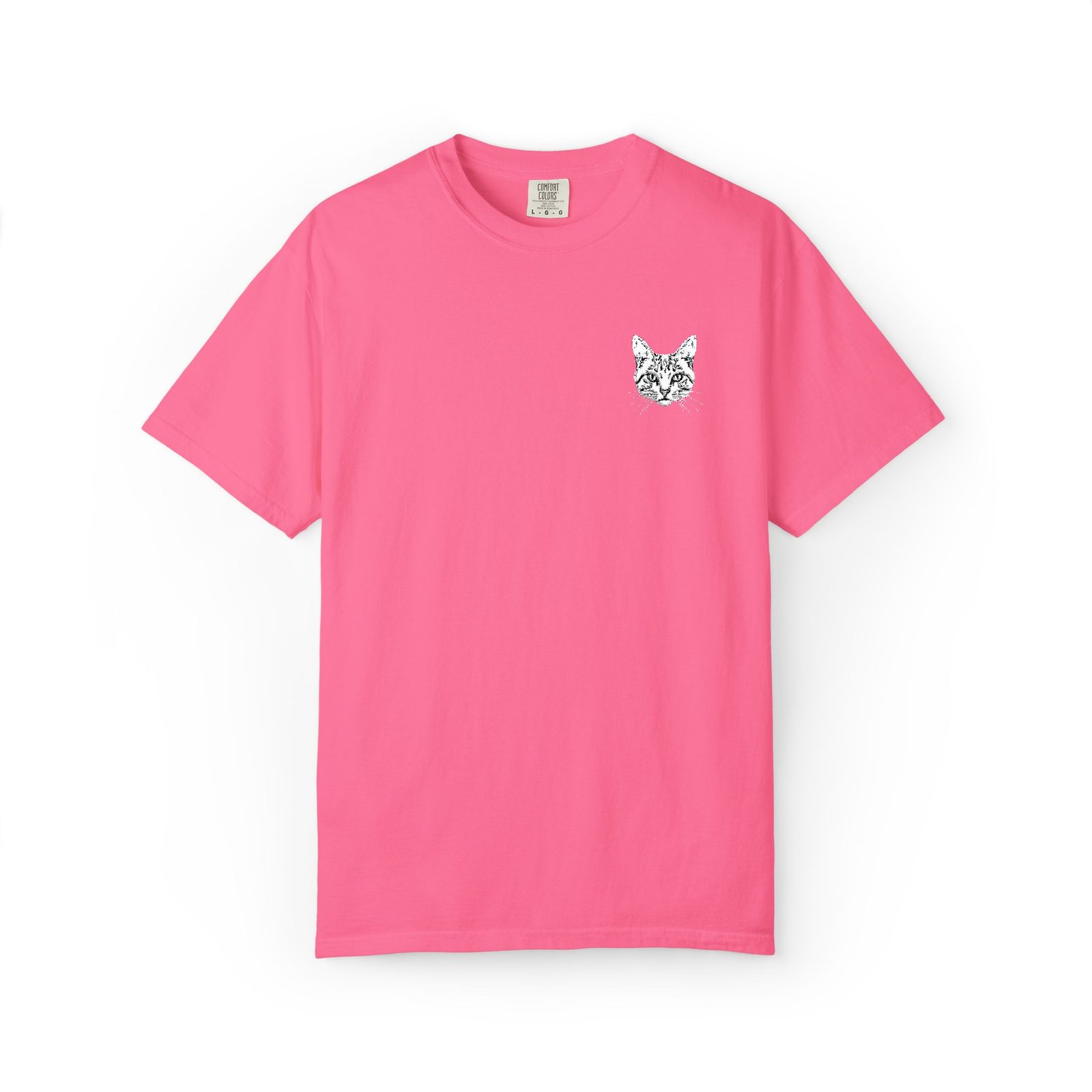 Minimal Cat Pocket T-Shirt — Cute White Graphic Tee - Image 67