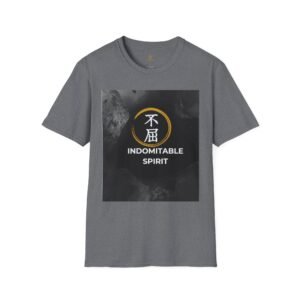 Indomitable Spirit T-Shirt — Asian Brush Circle Kanji Graphic Tee