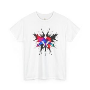 Inkblot Splash Art T-Shirt — Colorful Rorschach Graphic Tee