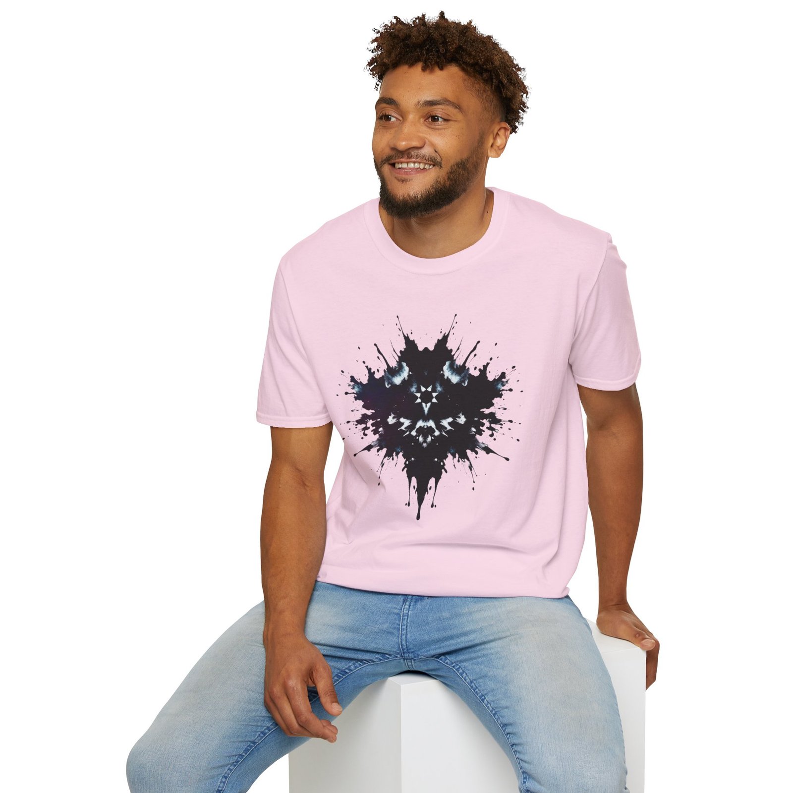 Inkblot Graphic T-Shirt — Rorschach Splash Art Tee - Image 87