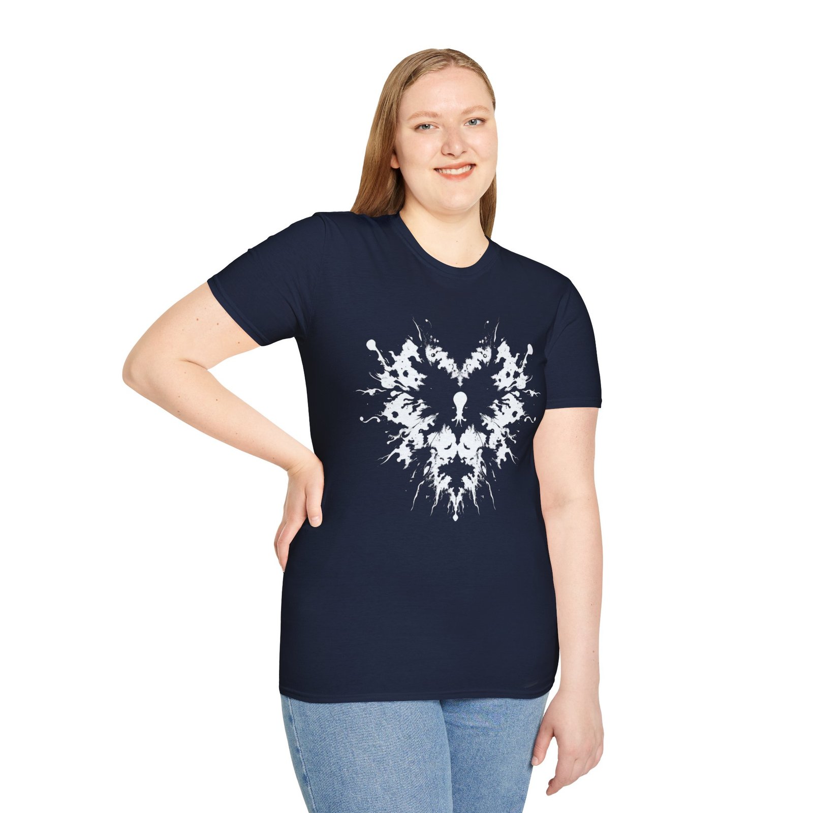 Inkblot Heart T‑Shirt — Symmetrical Rorschach Graphic Tee - Image 46