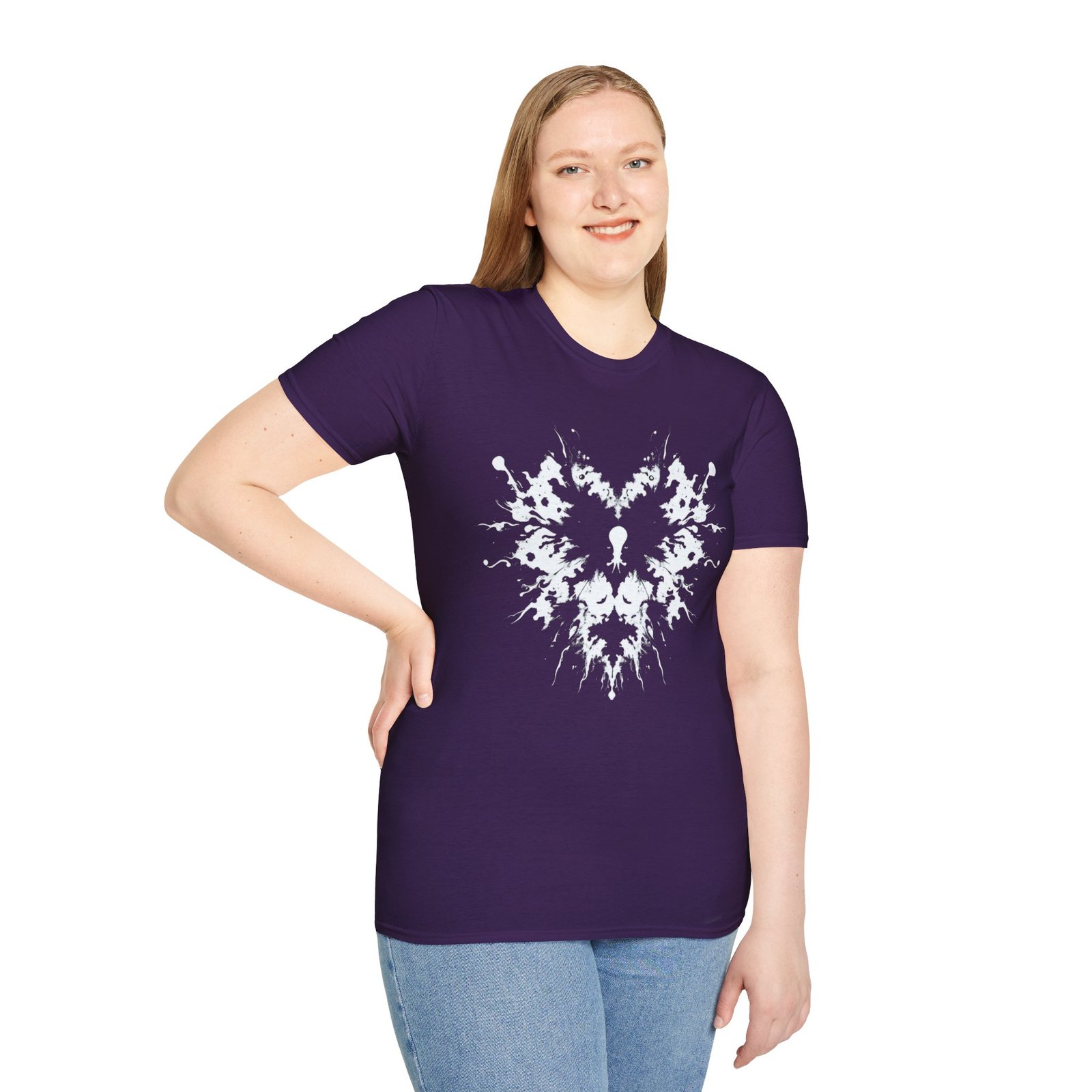 Inkblot Heart T‑Shirt — Symmetrical Rorschach Graphic Tee - Image 54