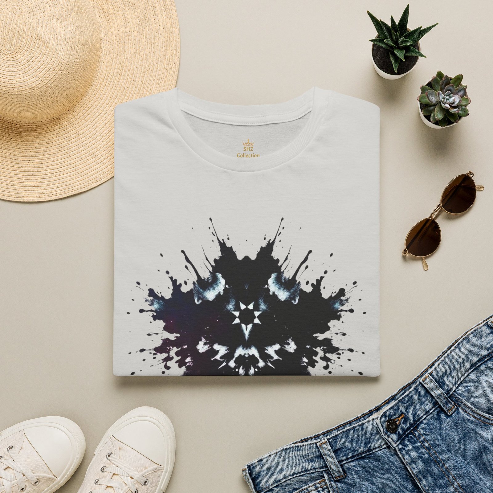 Inkblot Graphic T-Shirt — Rorschach Splash Art Tee - Image 20