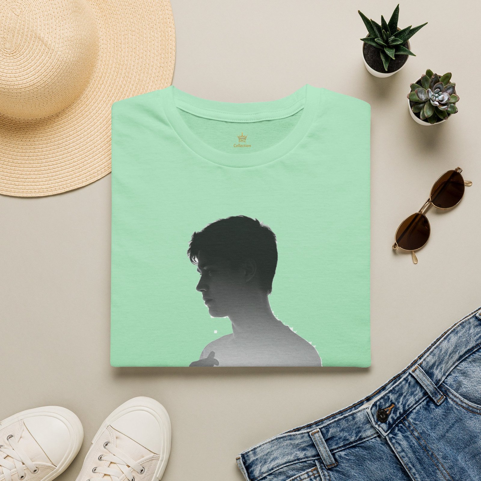 Silhouette Forest T-Shirt — Double Exposure Portrait Tee for Nature Lovers - Image 44